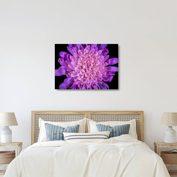 Tablou pe sticlă detailat cu floare (70x50 cm)