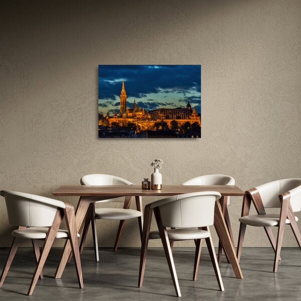 Tablou pe sticlă cu construcție iluminată (70x50 cm)