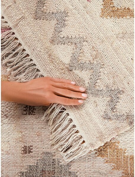 Covor crem țesut manual din iută 120x170 cm Roya Imani – Elle Decoration
