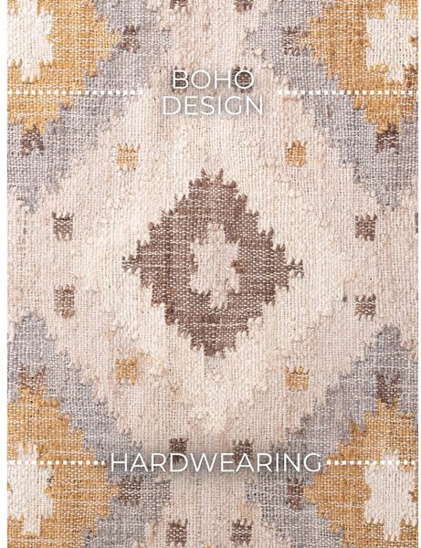 Covor crem țesut manual din iută 120x170 cm Roya Imani – Elle Decoration
