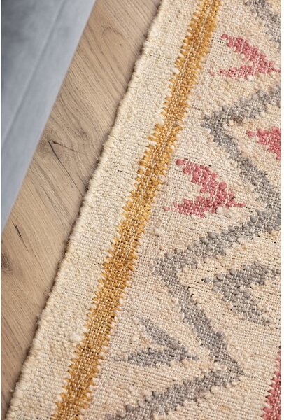 Covor crem țesut manual din iută 120x170 cm Roya Imani – Elle Decoration
