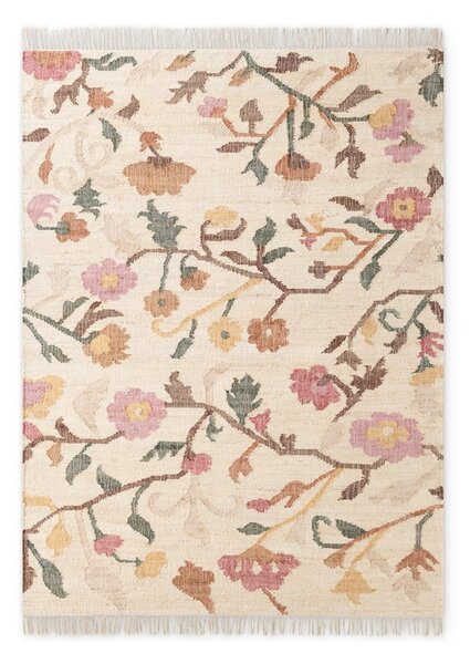 Covor crem țesut manual din iută 160x230 cm Roya Violette – Elle Decoration