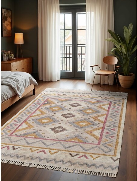 Covor crem țesut manual din iută 120x170 cm Roya Imani – Elle Decoration