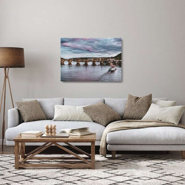 Tablou pe sticlă cu Vltava (70x50 cm)