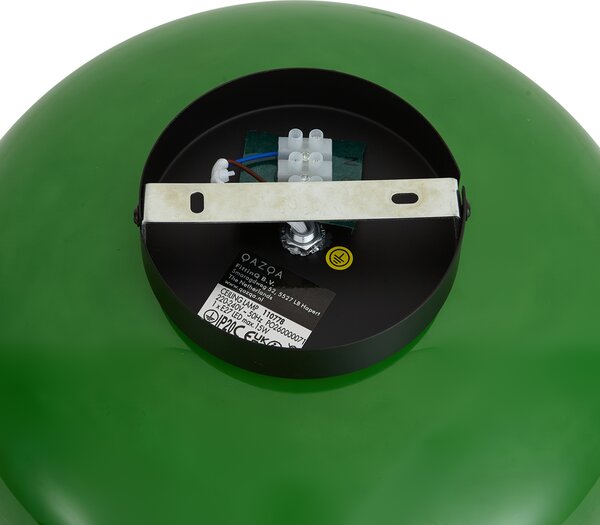 Plafonieră retro neagră cu sticlă verde 30cm - Glaze