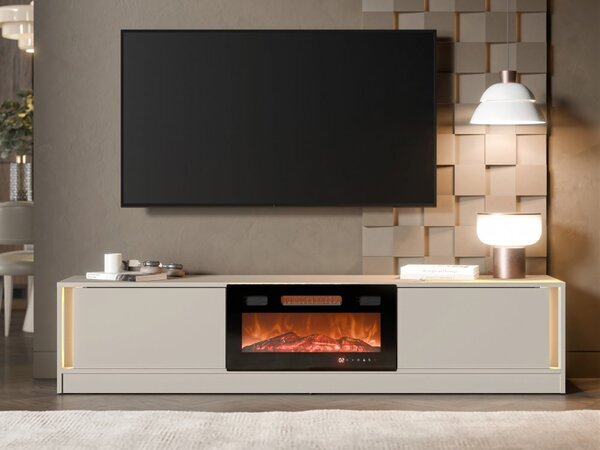 Comoda TV cu semineu Arinka + LED