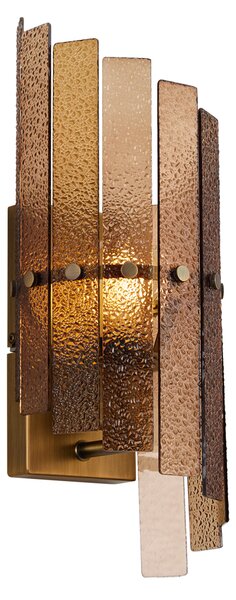 Lampă de perete de design bronz închis cu sticlă chihlimbar - Versailles