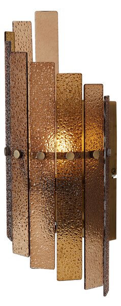 Lampă de perete de design bronz închis cu sticlă chihlimbar - Versailles