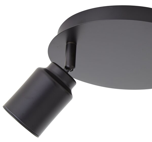 Spot de baie modern negru cu 2 lumini IP44 - Ducha