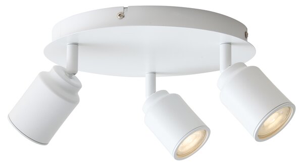 Spot de baie modern alb cu 3 lumini IP44 - Ducha