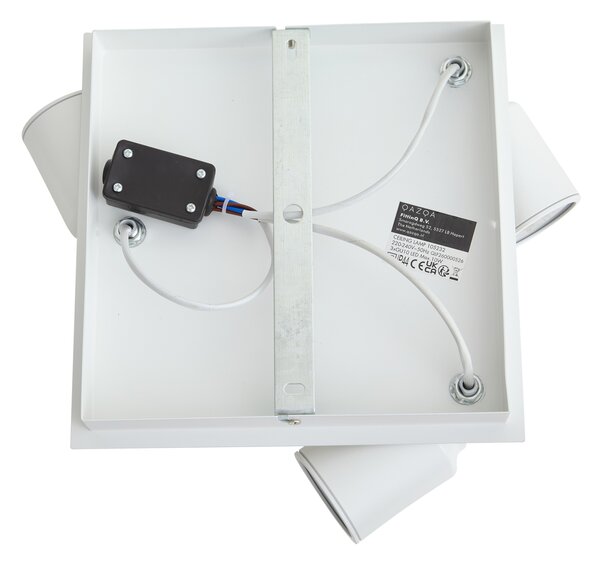 Spot de baie modern alb pătrat cu 3 lumini IP44 - Ducha