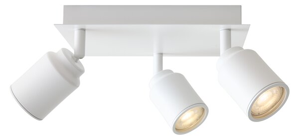 Spot de baie modern alb pătrat cu 3 lumini IP44 - Ducha