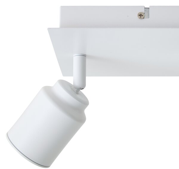 Spot de baie modern alb pătrat cu 2 lumini IP44 - Ducha