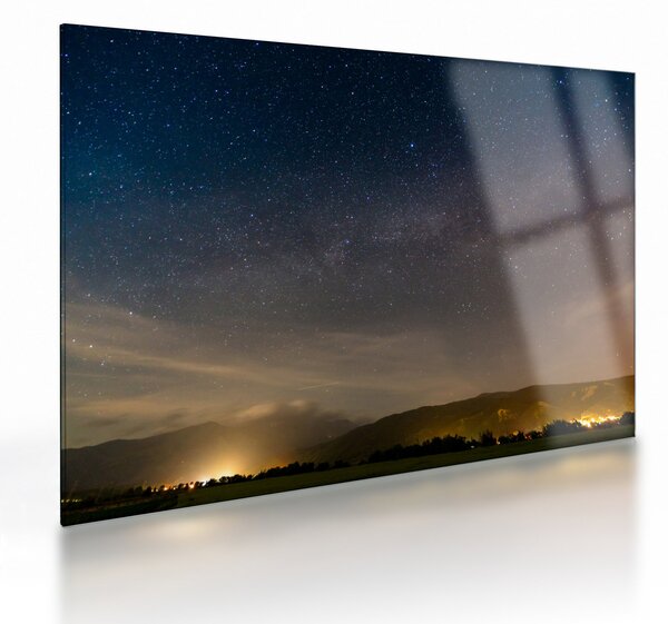 Tablou pe sticlă cu cerul nocturn (70x50 cm)