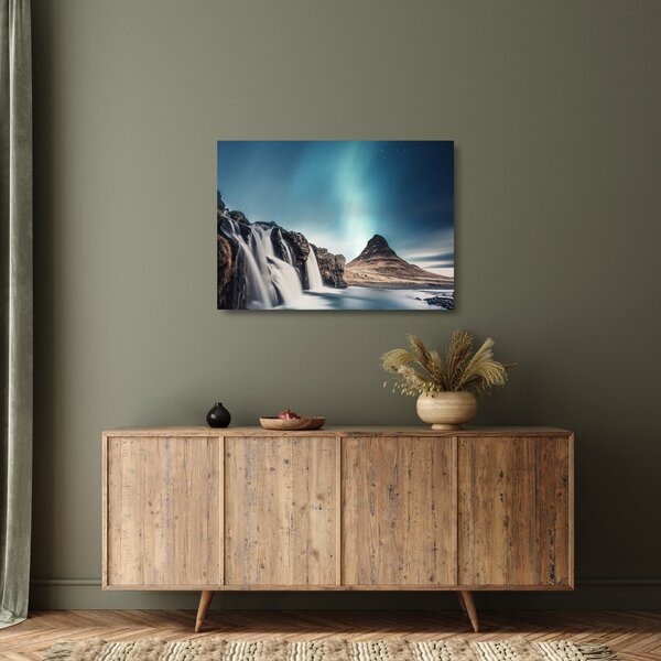 Tablou pe sticlă cu cascade (70x50 cm)