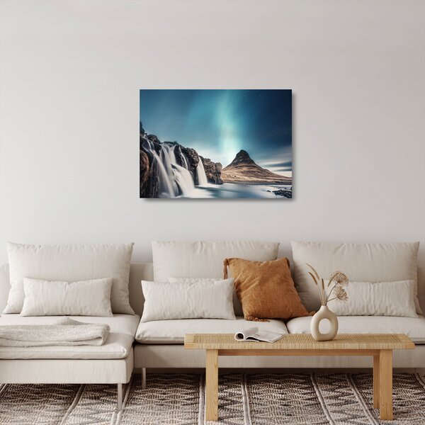 Tablou pe sticlă cu cascade (70x50 cm)