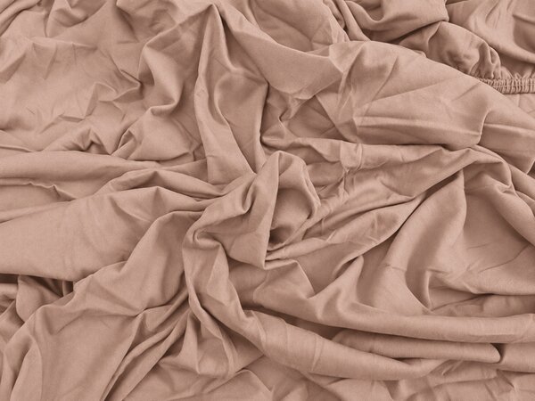 Cearsaf Jersey roz prafuit 90 x 200 cm