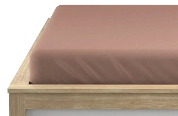 Cearsaf Jersey roz prafuit 90 x 200 cm