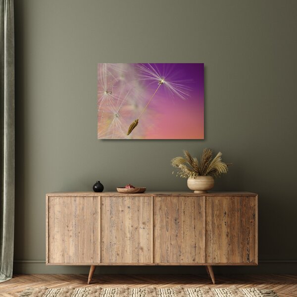 Tablou pe sticlă cu floarea norocul (70x50 cm)