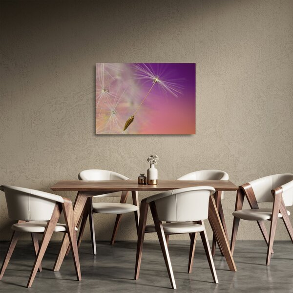 Tablou pe sticlă cu floarea norocul (70x50 cm)