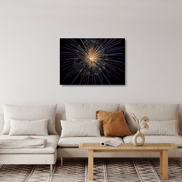 Tablou pe sticlă cu artificii (70x50 cm)