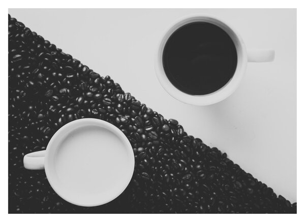 Tablou pe sticlă cu cafea (70x50 cm)