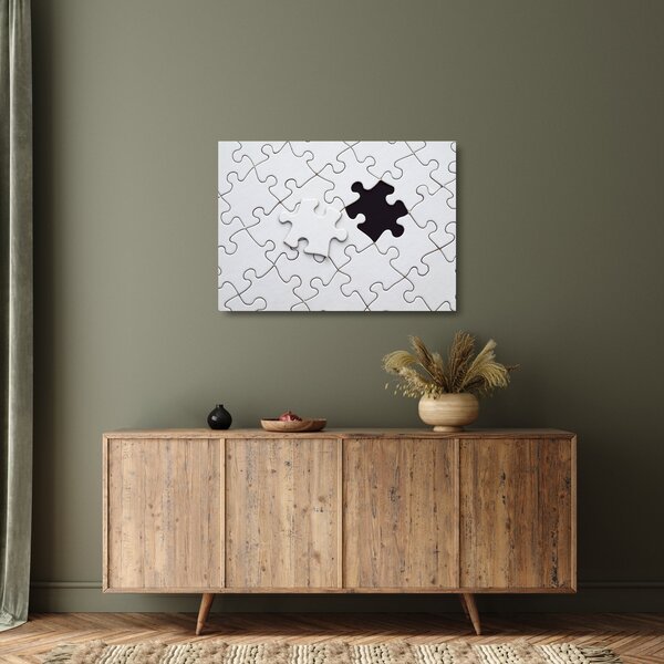 Tablou pe sticlă cu puzzle (70x50 cm)
