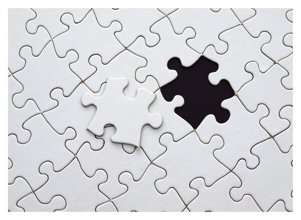 Tablou pe sticlă cu puzzle (70x50 cm)