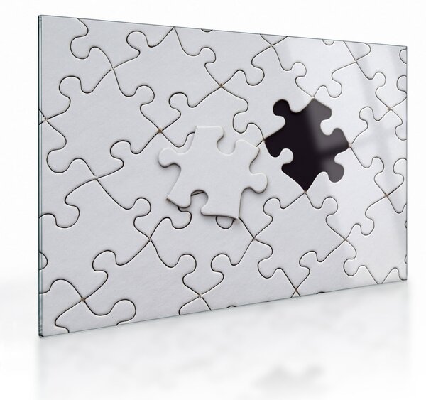 Tablou pe sticlă cu puzzle (70x50 cm)