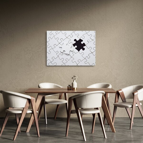 Tablou pe sticlă cu puzzle (70x50 cm)