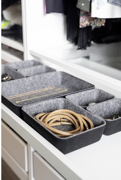 Set de 7 organizatoare Wenko gri