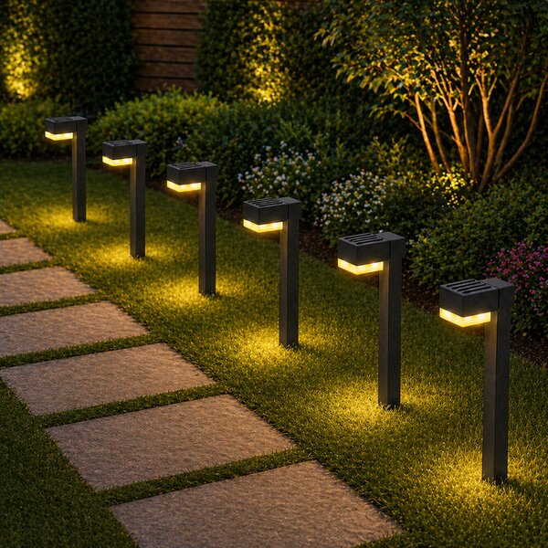 Set 6 lampi solare, lumina LED alb cald