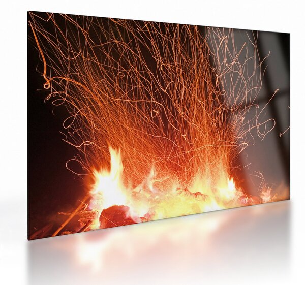 Tablou pe sticlă cu focul (70x50 cm)