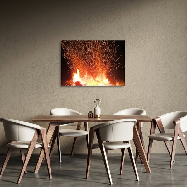 Tablou pe sticlă cu focul (70x50 cm)