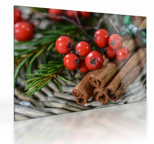 Tablou pe sticlă cu rowan și scorțișoară (70x50 cm)
