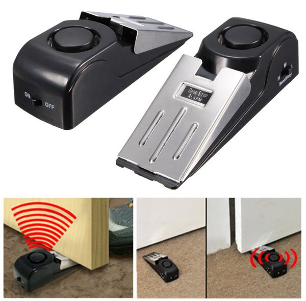Set 2 x Opritor de usa cu alarma si senzor de vibratie
