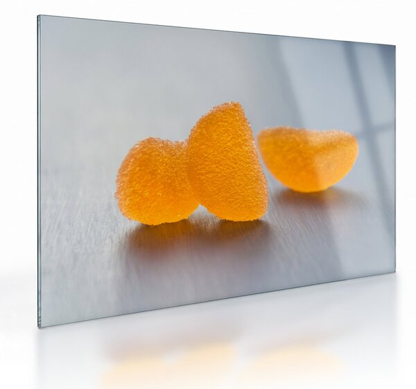 Tablou pe sticlă cu mandarine (70x50 cm)