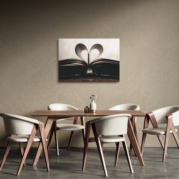 Tablou pe sticlă cu carte (70x50 cm)