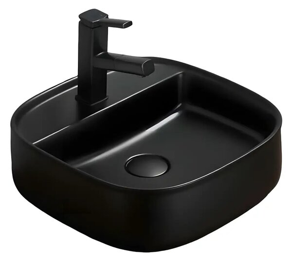 Chiuveta Baie pe Blat Kan 41.9x41.9cm, Negru, Ceramica