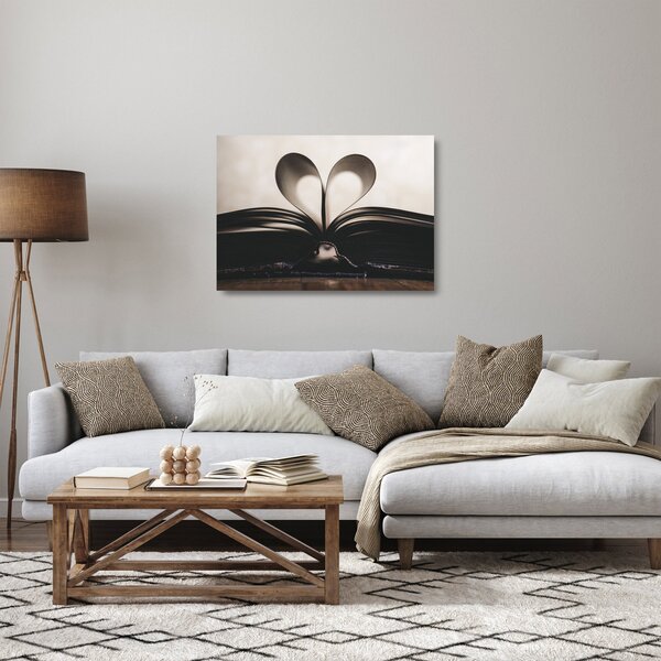 Tablou pe sticlă cu carte (70x50 cm)