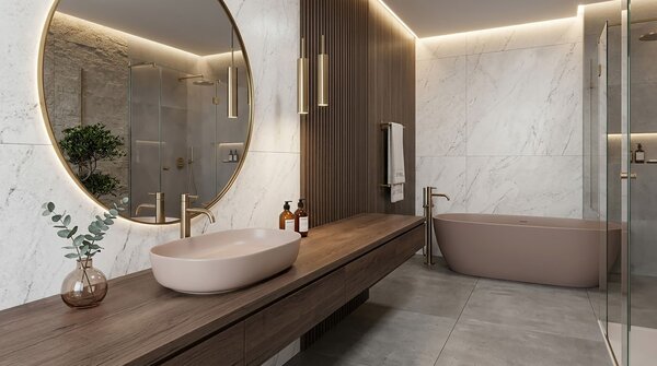 Lavoar pe blat Rea CLEO 61 BEIGE MATT