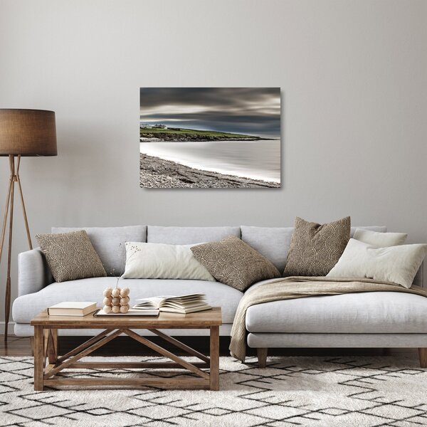 Tablou pe sticlă cu lac în amurg (70x50 cm)