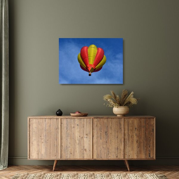 Tablou pe sticlă cu balon zburând (70x50 cm)