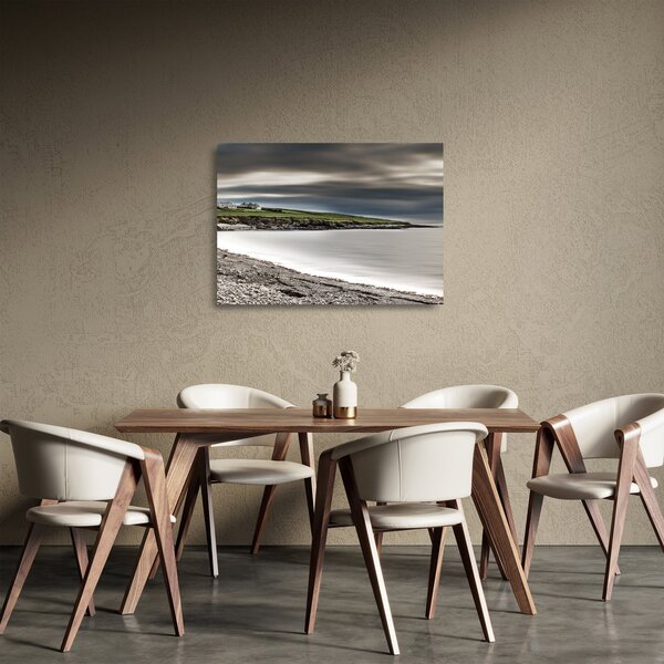 Tablou pe sticlă cu lac în amurg (70x50 cm)