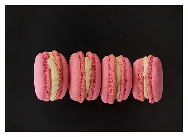 Tablou pe sticlă cu macarons (70x50 cm)