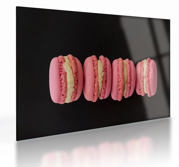 Tablou pe sticlă cu macarons (70x50 cm)