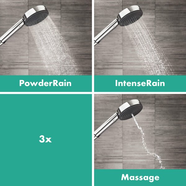 Hansgrohe Pulsify S set de duș perete cu termostat cu duș de ploaie crom 24220000