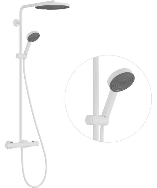 Hansgrohe Pulsify S Puro set de duș perete cu duș de ploaie alb 24237700