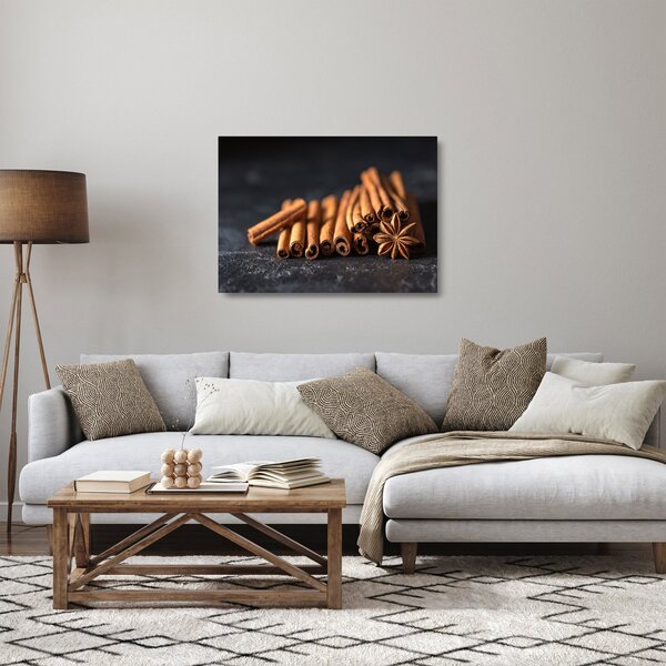 Tablou pe sticlă cu scorțișoară (70x50 cm)