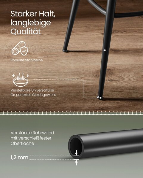 Set de 2 scaune de bar Vasagle Verde 54x54x90.5 cm